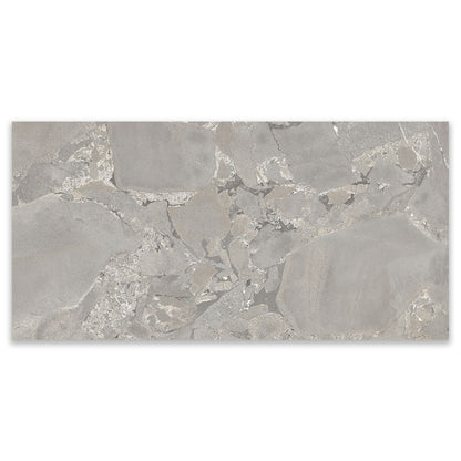 Cobblestone Grey Stone Effect Porcelain Wall & Floor Tile