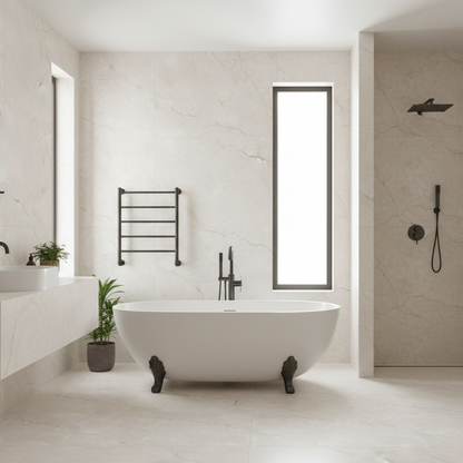 Venitian Bianco Matt 3D Porcelain Marble Stone Effect Tile