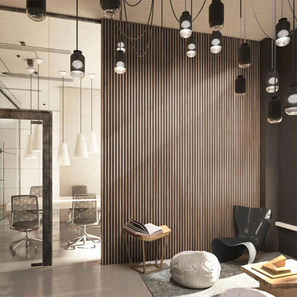 Walnut Acoustic Akupanel Slat Wood Wall Panel