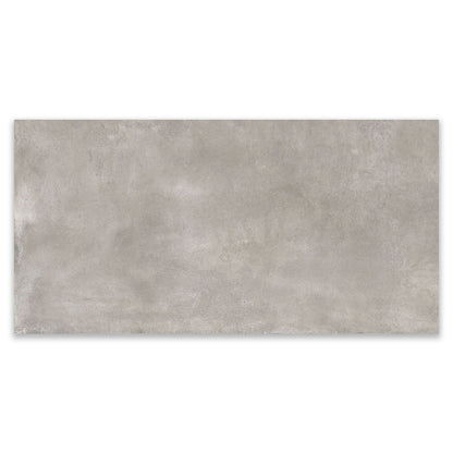 Rectangular gray concrete look wall and floor tile