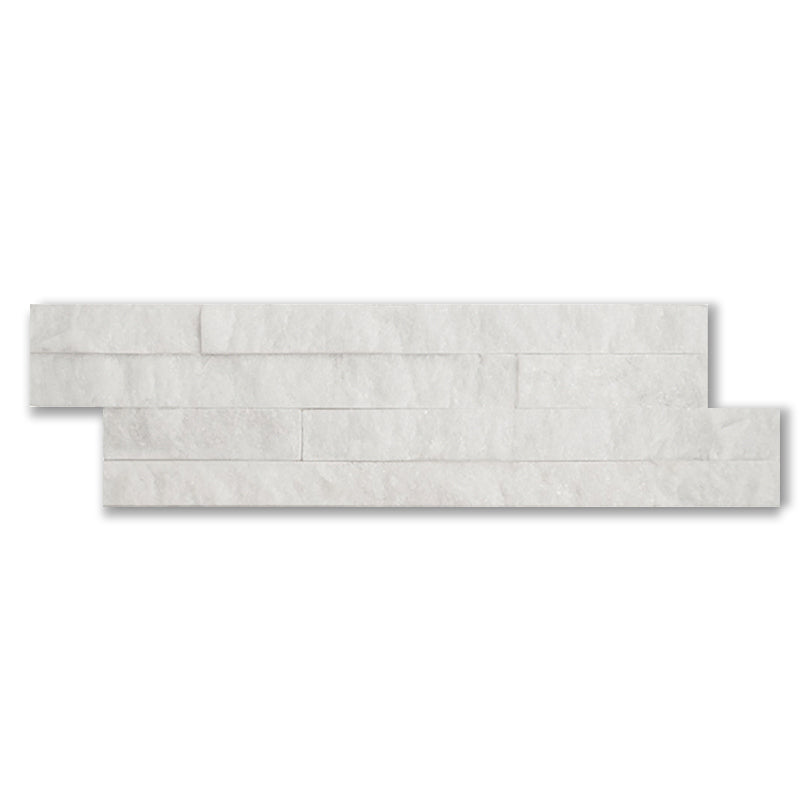 Quartzite White Sparkles Brick Split Face Mosaic Tile (Sample)