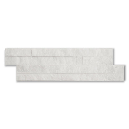 Quartzite White Sparkles Brick Split Face Mosaic Tile (Sample)