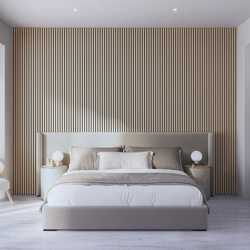 White Oak Acoustic Akupanel Slat Wood Wall Panel