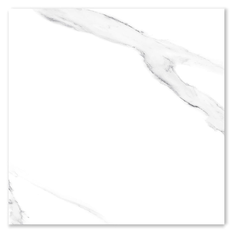 Wondrous Carrara Perla Marble Effect Polished Porcelain Tile (Sample)