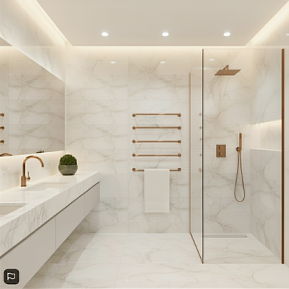 Exuberant Anti Sky Onyx Marble Effect Polished Porcelain Tiles