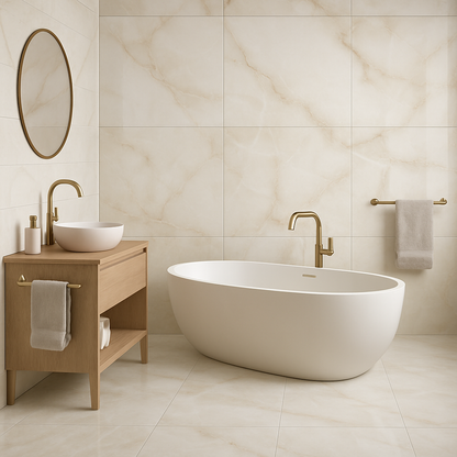 Exuberant Anti Sky Onyx Marble Effect Polished Porcelain Tiles