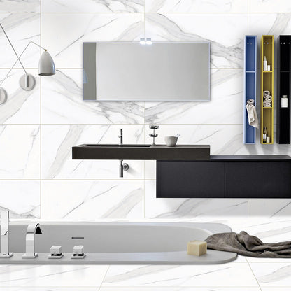Calcatta Plus Marble Effect Polished Porcelain Wall and Floor Tiles