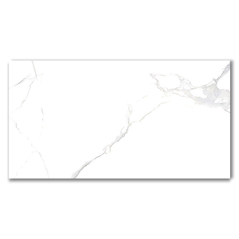 Carrara Plus Marble Effect Polished Porcelain Wall and Floor Tiles (Sample)