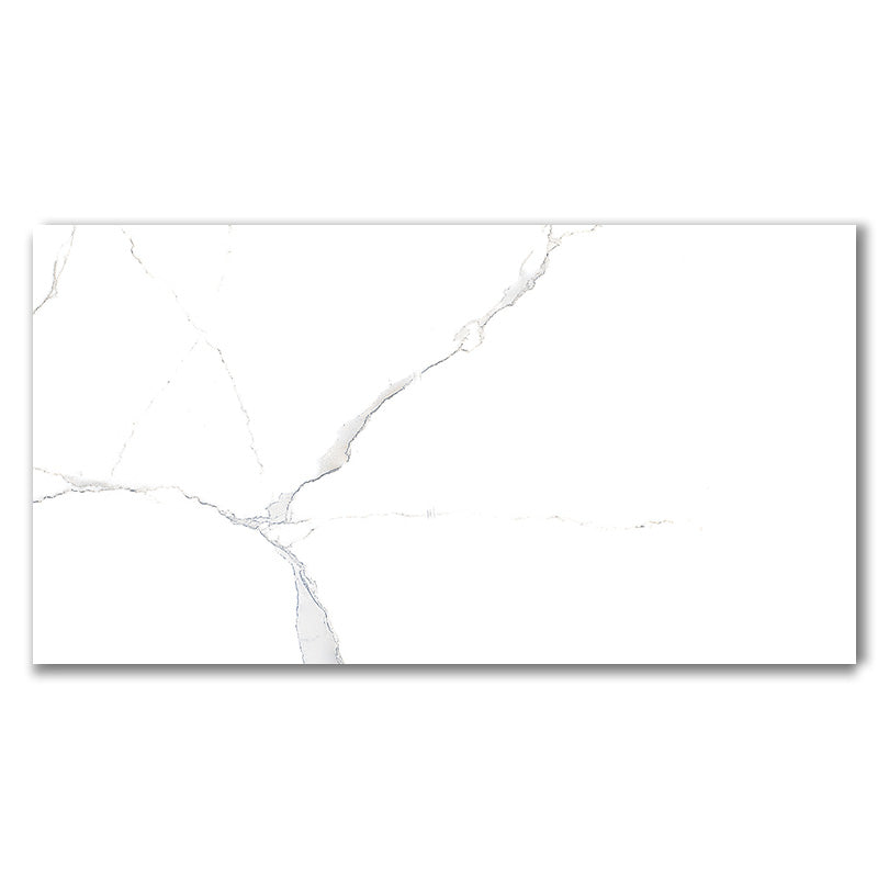 Carrara Plus Marble Effect Polished Porcelain Wall and Floor Tiles (Sample)