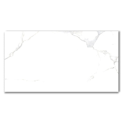 Carrara Plus Marble Effect Polished Porcelain Wall and Floor Tiles (Sample)
