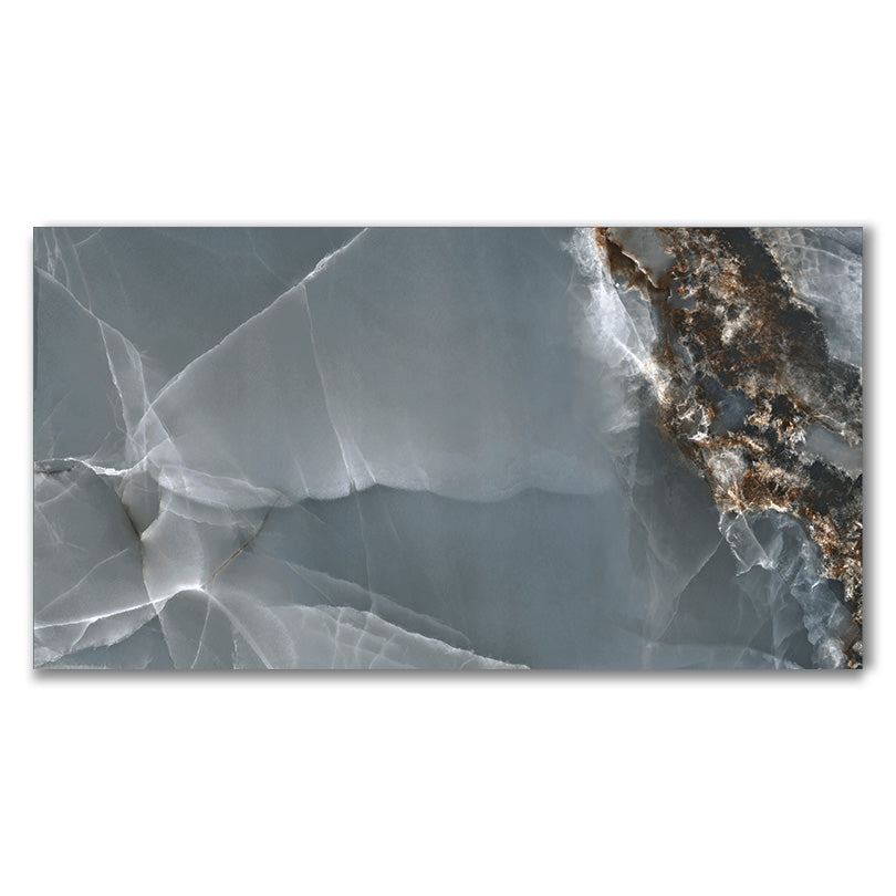 Prestige Blue Onyx Effect Polished Porcelain Tile (Sample)