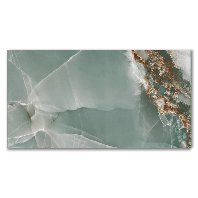 Prestige Turquoise Green Onyx Effect Polished Porcelain Tile