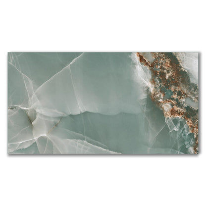 Prestige Turquoise Green Onyx Effect Polished Porcelain Tile