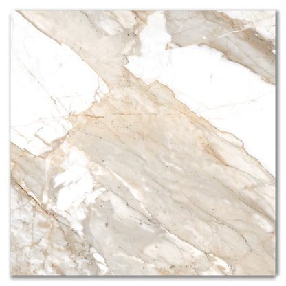 Royal Carrara Gold Polished Porcelain Marble Effect Tile