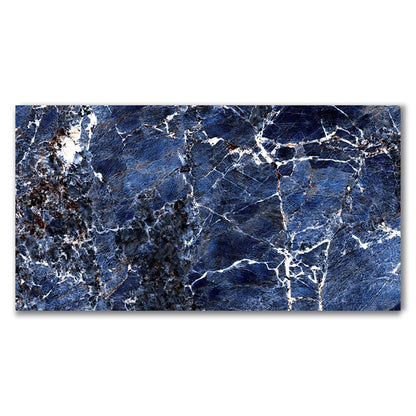 Royal Galaxy Blue Polished Porcelain Marble Effect Tile