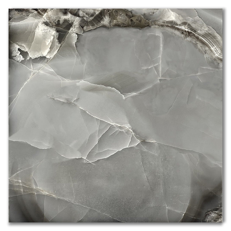Selene Dark Polished Porcelain Marble Effect Tiles (Sample)