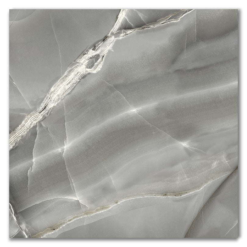 Selene Dark Polished Porcelain Marble Effect Tiles (Sample)