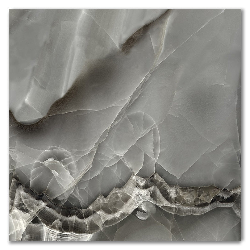 Selene Dark Polished Porcelain Marble Effect Tiles (Sample)