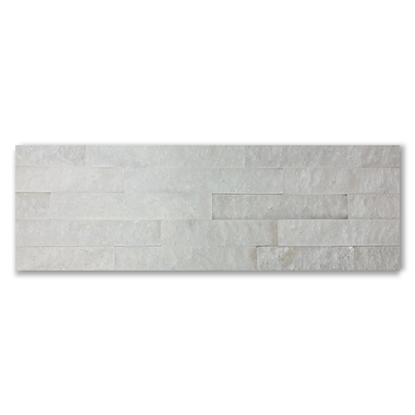 Quartzite White Sparkles Brick Split Face Mosaic Tile