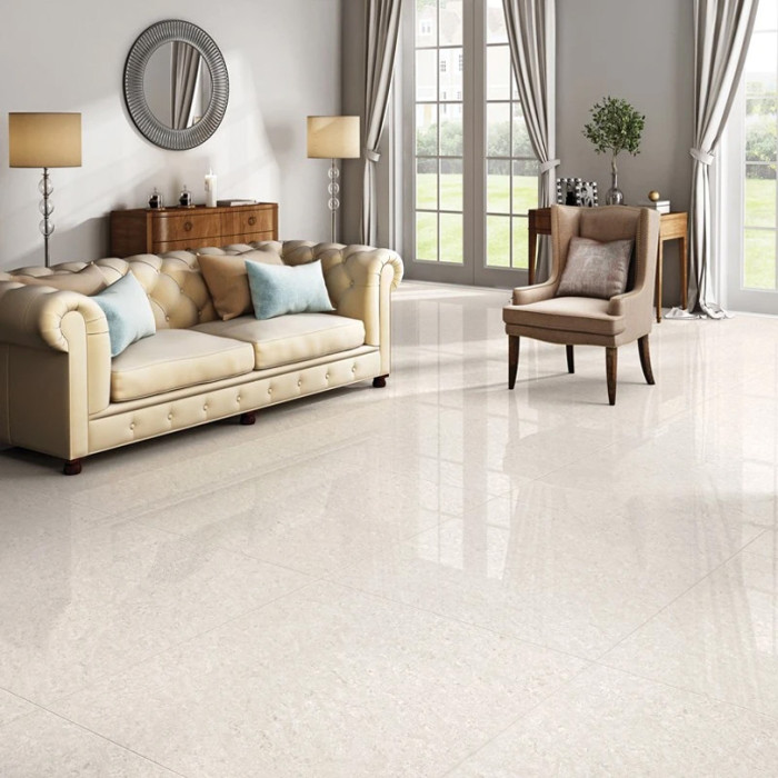 Pearl White Polished Porcelain Floor, Super White Gloss Floor Tiles